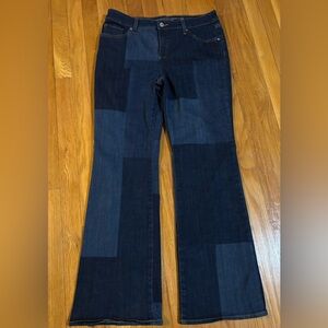 Chico's So Slimming Girlfriend Patchwork Flare Jeans